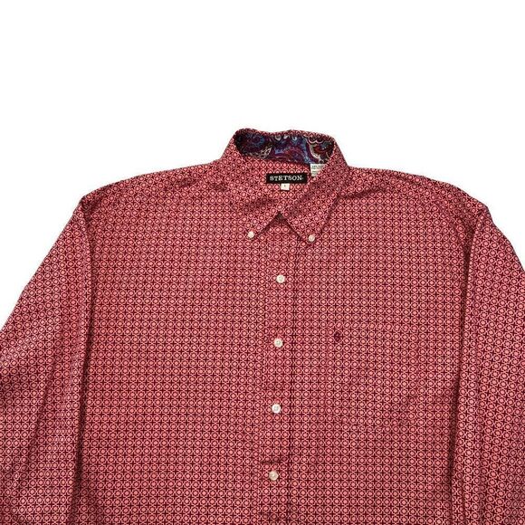 Stetson Western Shirt Men's Size Large Rodeo Dancing Casual Button Down - Picture 3 of 12